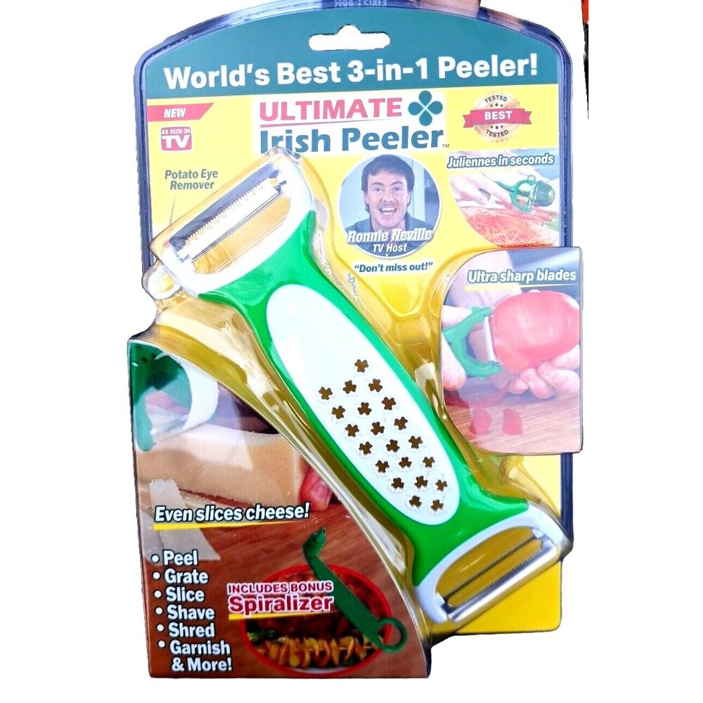 Worlds Best 3-In-1 Peeler With Bonus Spiralizer & Ultra-Sharp‎ Blades